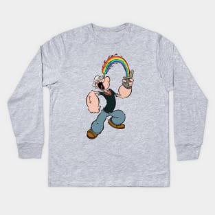 Taste the Rainbow (outlined) Kids Long Sleeve T-Shirt